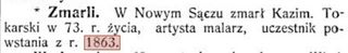Zdjęcie powstańca styczniowego Kazimierz Tokarski 
