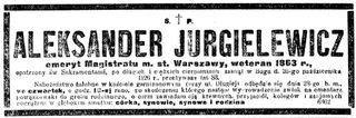 Zdjęcie powstańca styczniowego Aleksander Jurgielewicz
