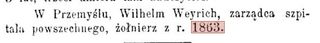 Zdjęcie powstańca styczniowego Wilhelm Weyrich 