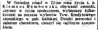 Zdjęcie powstańca styczniowego Klemens Ignacy Rembowski