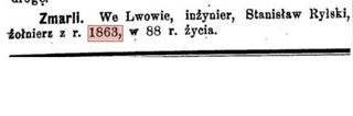 Zdjęcie powstańca styczniowego Stanisław  Rylski
