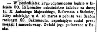 Zdjęcie powstańca styczniowego Antoni Majewski