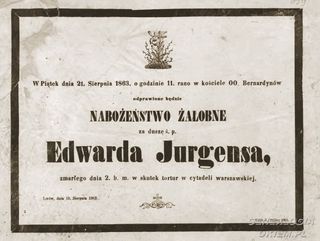 Zdjęcie powstańca styczniowego Edward Jurgens