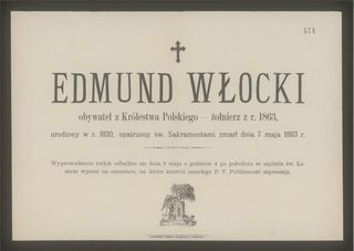 Zdjęcie powstańca styczniowego Edmund Włocki