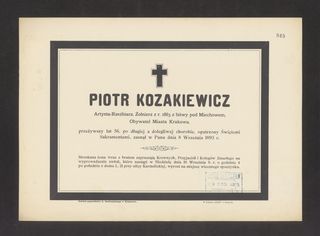 Zdjęcie powstańca styczniowego Piotr Kozakiewicz
