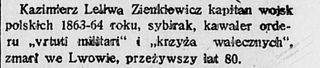 Zdjęcie powstańca styczniowego Kazimierz Zienkiewicz