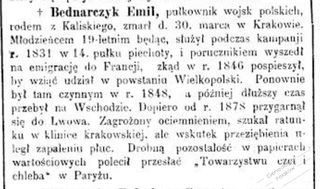 Zdjęcie powstańca styczniowego Emilian Bednarczyk