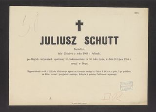Zdjęcie powstańca styczniowego Juliusz Schutt
