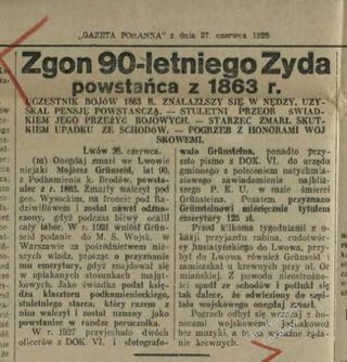 Zdjęcie powstańca styczniowego Moszko Grünseid