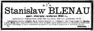 Zdjęcie powstańca styczniowego Stanisław Blenau