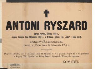 Zdjęcie powstańca styczniowego Antoni Ryszard