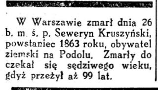 Zdjęcie powstańca styczniowego Seweryn Kruszyński