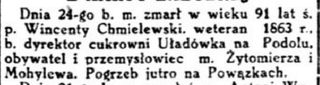 Zdjęcie powstańca styczniowego Wincenty Chmielewski