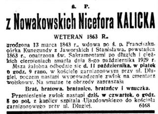 Zdjęcie powstańca styczniowego Nicefora Kalicka
