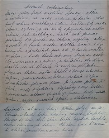rękopis przepisu