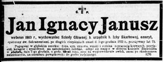 Zdjęcie powstańca styczniowego Jan Janusz
