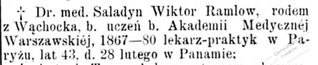 Zdjęcie powstańca styczniowego Wiktor Saladyn Ramlow