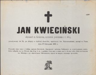 Zdjęcie powstańca styczniowego Jan  Kwieciński 
