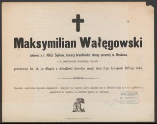 Zdjęcie powstańca styczniowego  Maksymilian Wałęgowski