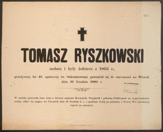 Zdjęcie powstańca styczniowego Tomasz Jan  Ryszkowski