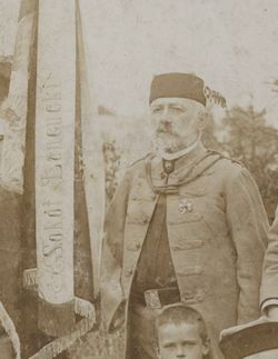 Filip Sabnbra Kahane w mundurze sokolskim Filip Sabnbra Kahane w mundurze sokolskim