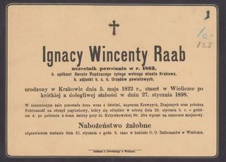 Zdjęcie powstańca styczniowego Ignacy Wincenty  Raab 