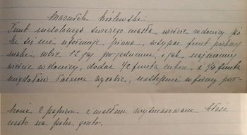 rękopis przepisu