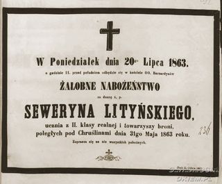 Zdjęcie powstańca styczniowego Sweryn Lityński