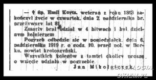 Zdjęcie powstańca styczniowego Emil Kortz