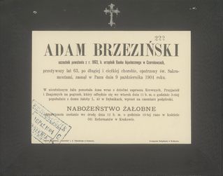 Zdjęcie powstańca styczniowego Adam Józef Brzeziński