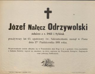 Zdjęcie powstańca styczniowego Józef Odrzywolski 