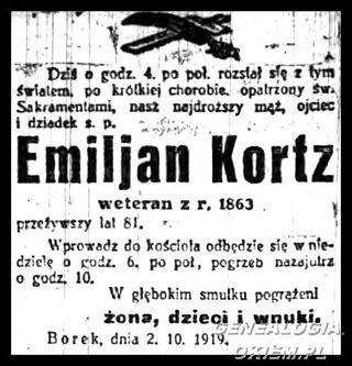 Zdjęcie powstańca styczniowego Emiljan Kortz