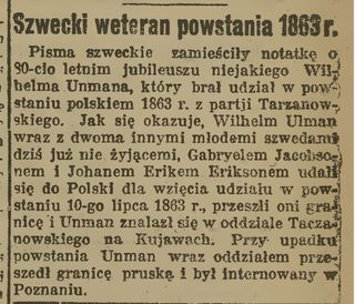 Zdjęcie powstańca styczniowego Erikson Johann Erik