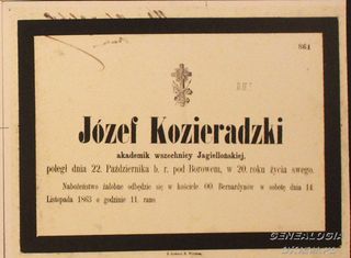 Zdjęcie powstańca styczniowego Józef Kozieradzki