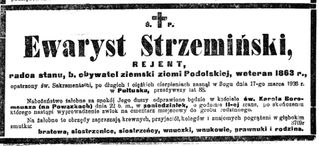 Zdjęcie powstańca styczniowego Ewaryst Strzemiński