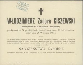 Zdjęcie powstańca styczniowego Włodzimierz Ciszewski